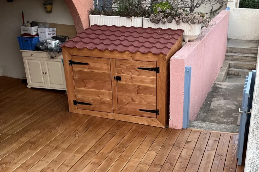 Réalisation d’une terrasse en bois et d’un abri de jardin à Cerbère (66)